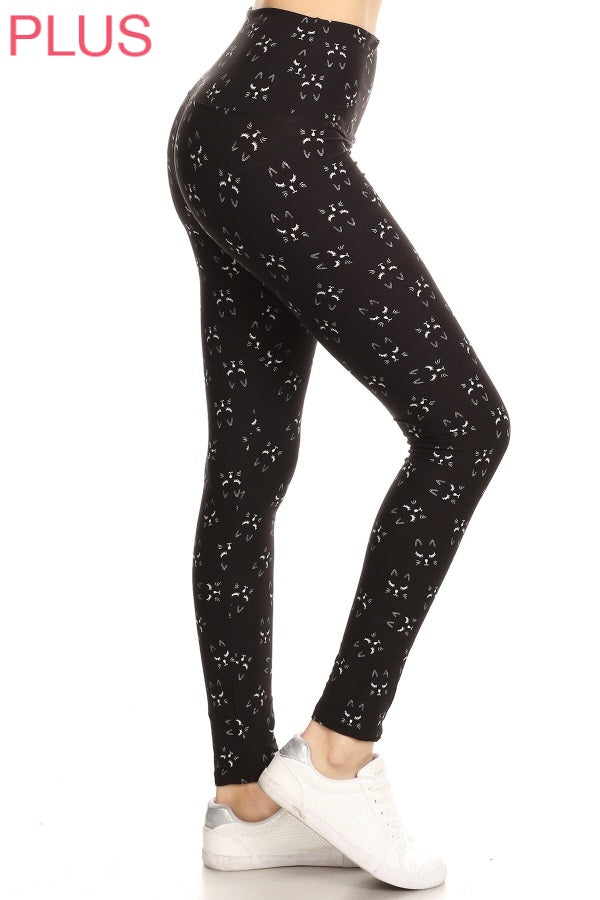 Plus Size Leggings - Cat