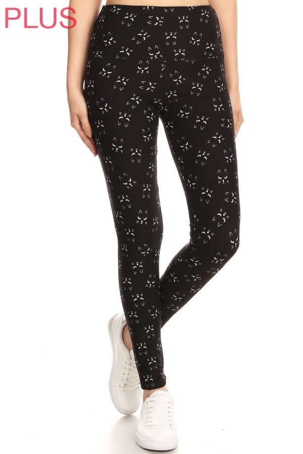 Plus Size Leggings - Cat