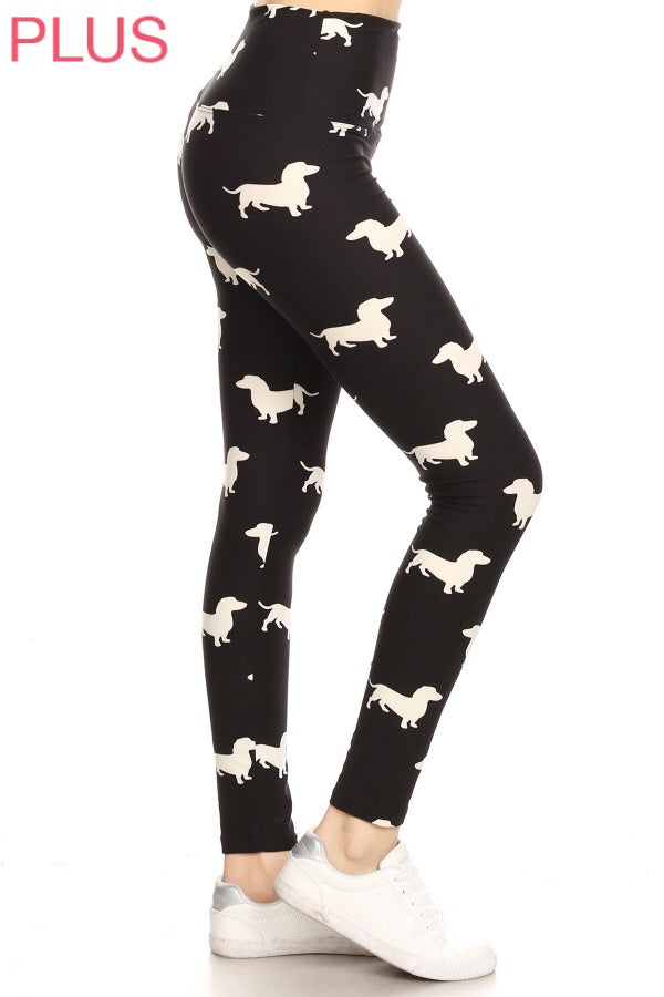 Plus Size Leggings - Dog