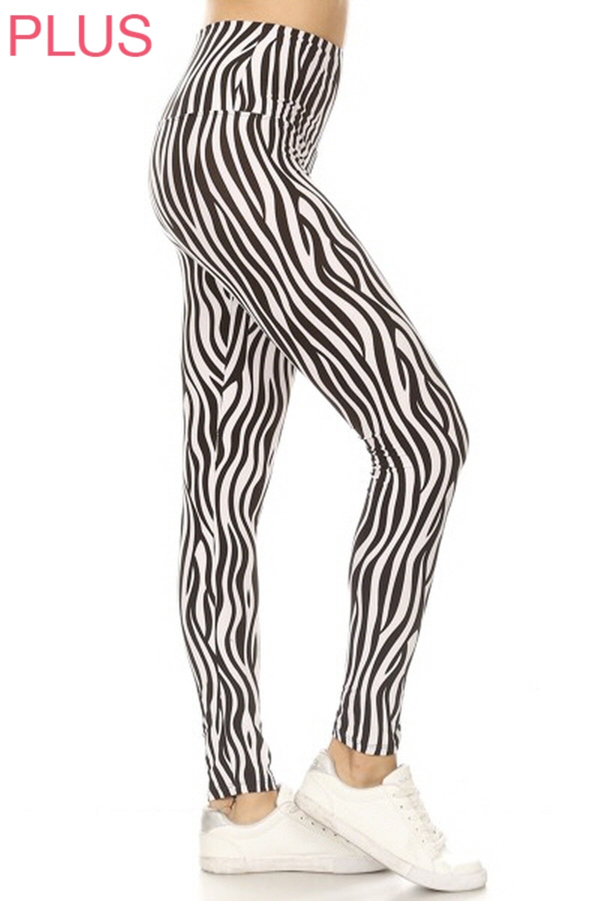 Plus Size Leggings - Zebra