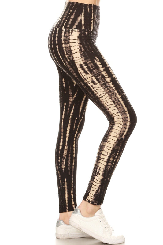 One Size Leggings- Snake brown