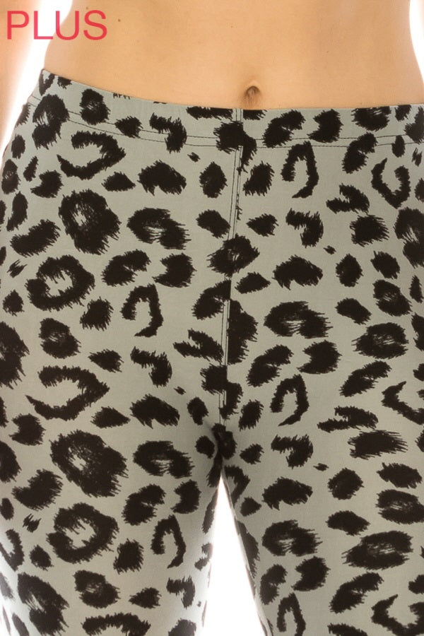 Plus Size Leggings - Leopard