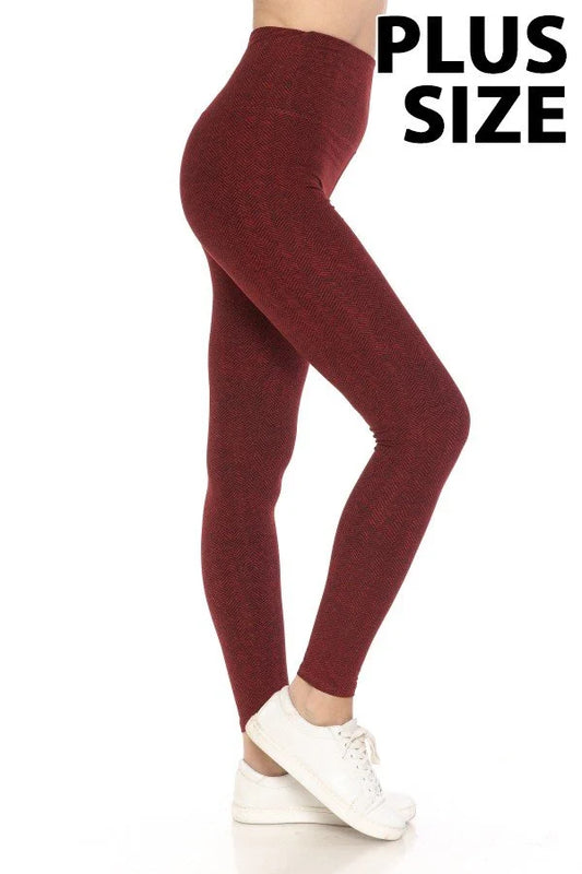 Plus Size Leggings - Knitted