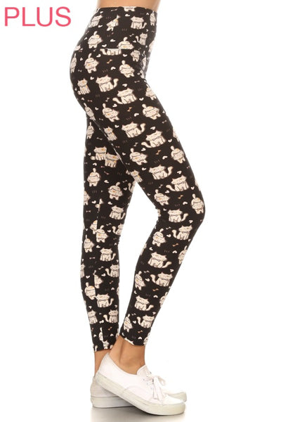 Plus Size Leggings - Cat